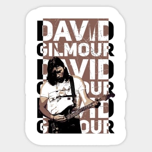 David gilmour, brown | vintagemusic Sticker